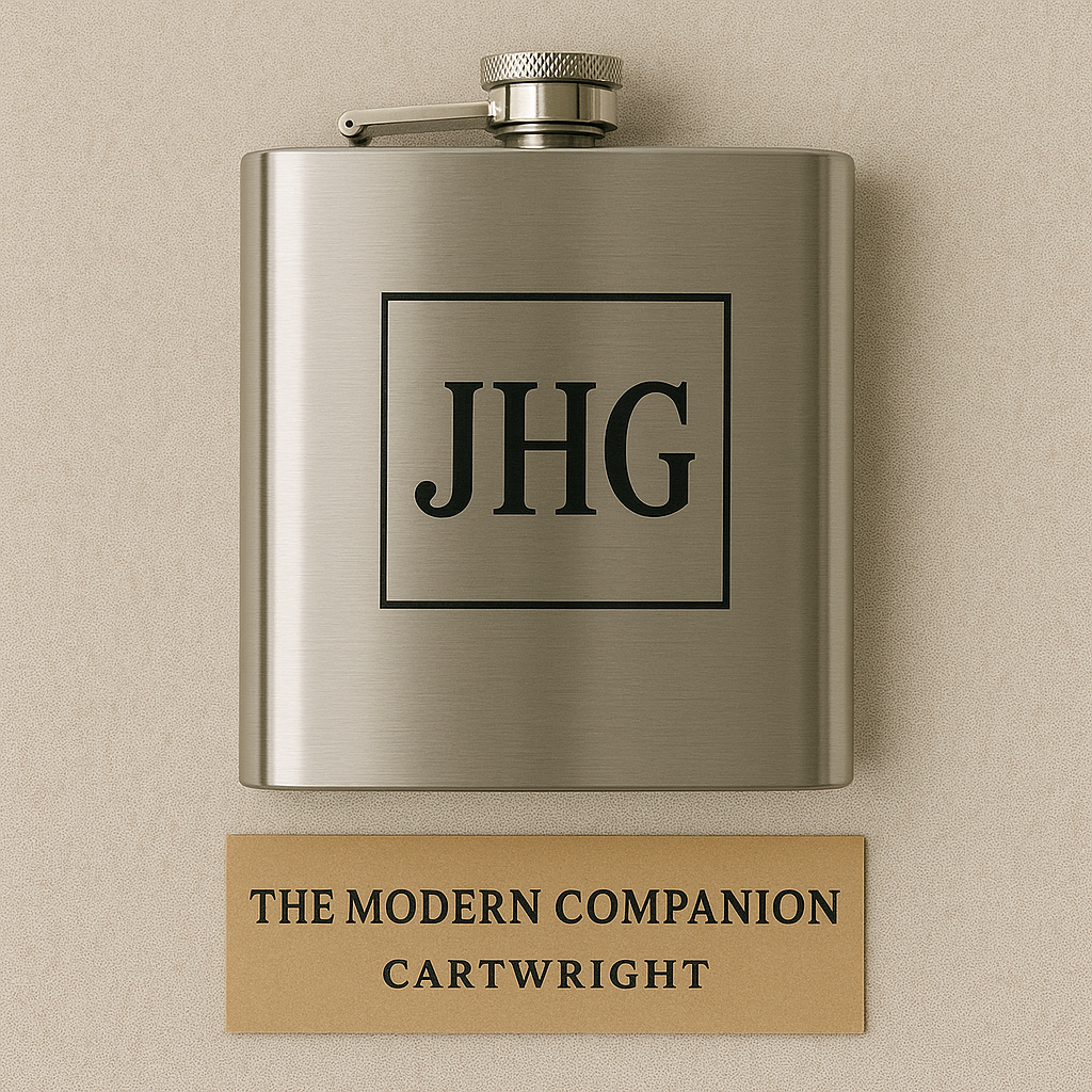 Monogrammed gentleman's travel flask